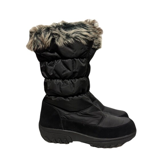 NEW Spring Step Womens Size 10.5-11 EU 42 Vanish Black Faux Fur Winter Snow Boot - Picture 3 of 8